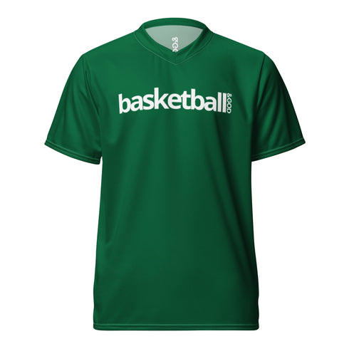 Basketball &God Emerald Recycled Unisex Sports Jersey T-Shirt